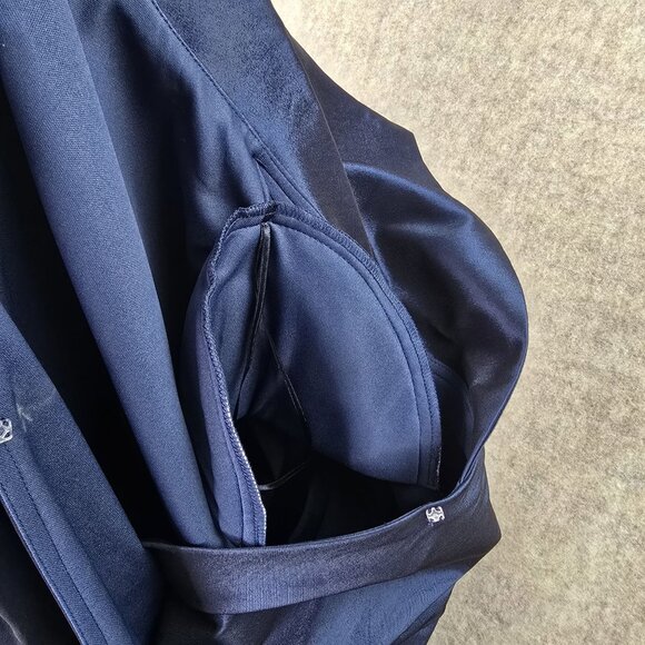 Dressbarn Woman Collection Blue Satin 3/4 Sleeve Jacket 24W - Picture 4 of 10